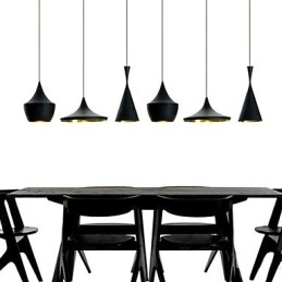 Lampada a sospensione mini in metallo verniciato 3 luci E26/E27