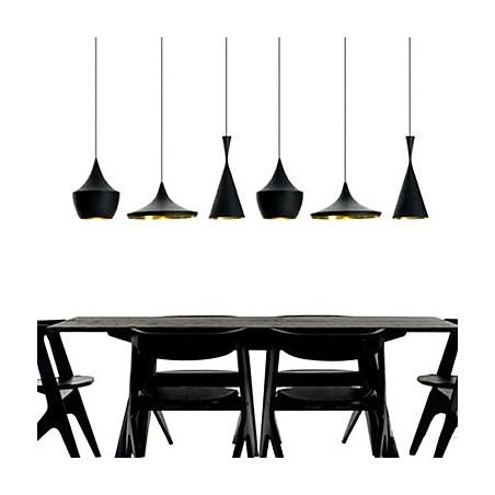 Lampada a sospensione mini in metallo verniciato 3 luci E26/E27