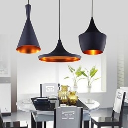 Lampada a sospensione mini in metallo verniciato 3 luci E26/E27