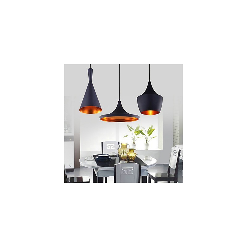Lampada a sospensione mini in metallo verniciato 3 luci E26/E27