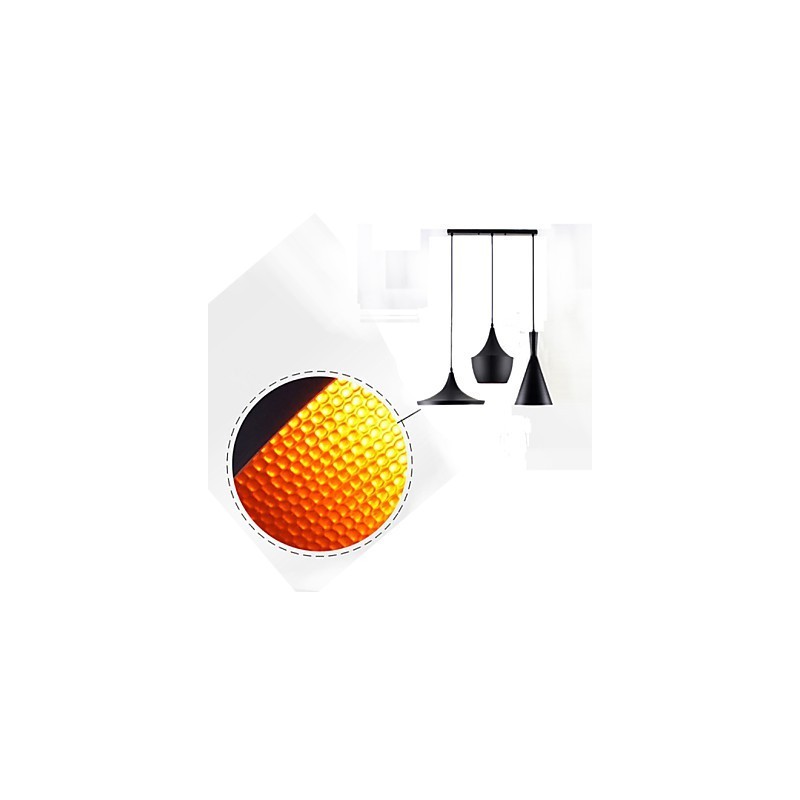 Lampada a sospensione mini in metallo verniciato 3 luci E26/E27