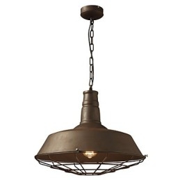 Lampada a sospensione retrò 1 luce in metallo, paralume in metallo, E26/E27
