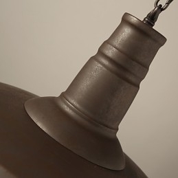 Lampada a sospensione retrò 1 luce in metallo, paralume in metallo, E26/E27