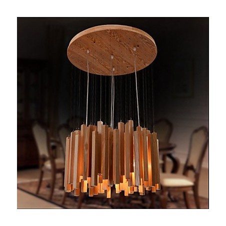 Lampadario a sospensione in legno Art Line di Hotel Engineering