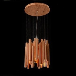 Lampadario a sospensione in legno Art Line di Hotel Engineering