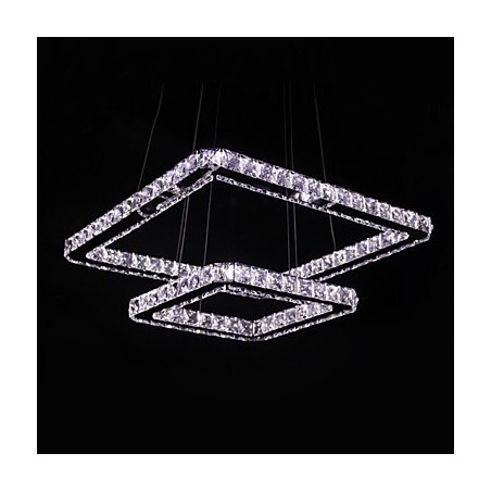Lampada a sospensione LED in metallo e cristallo moderna contemporanea