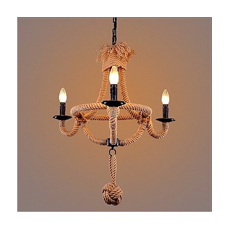 Lampadario rustico in metallo dipinto, stile lodge vintage retrò country