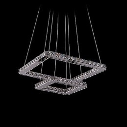 Lampada a sospensione LED in metallo e cristallo moderna contemporanea