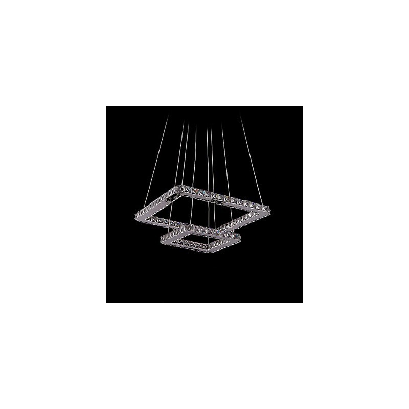 Lampada a sospensione LED in metallo e cristallo moderna contemporanea