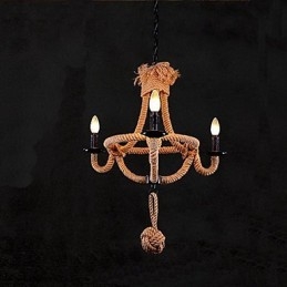 Lampadario rustico in metallo dipinto, stile lodge vintage retrò country