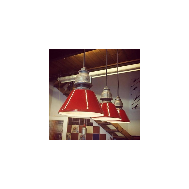 Lampada a sospensione in metallo stile country vintage