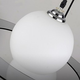 Lampada a sospensione moderna in vetro bianco, 4 luci E26/E27, catena regolabile