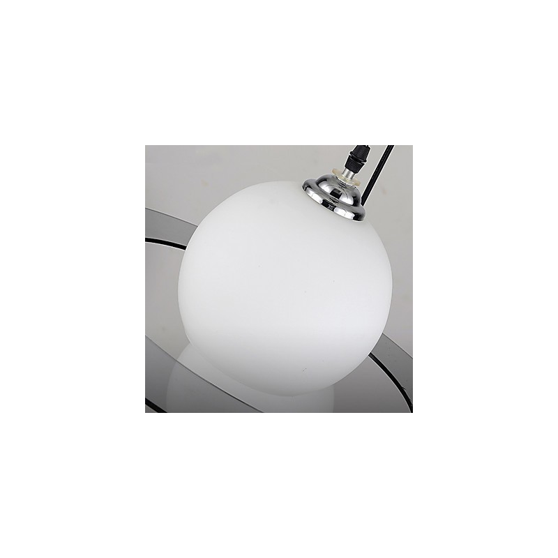 Lampada a sospensione moderna in vetro bianco, 4 luci E26/E27, catena regolabile