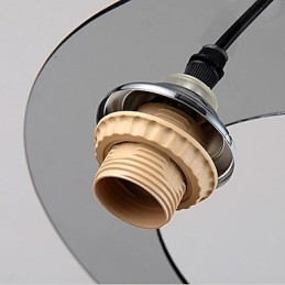 Lampada a sospensione moderna in vetro bianco, 4 luci E26/E27, catena regolabile
