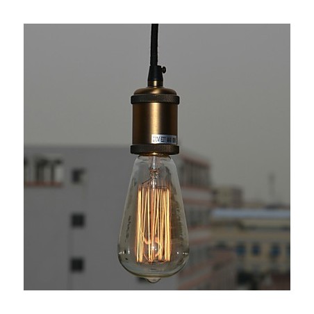Lampada a sospensione mini vintage classica tradizionale elettrolitica nera in vetro