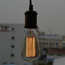 Lampada a sospensione mini vintage classica tradizionale elettrolitica nera in vetro