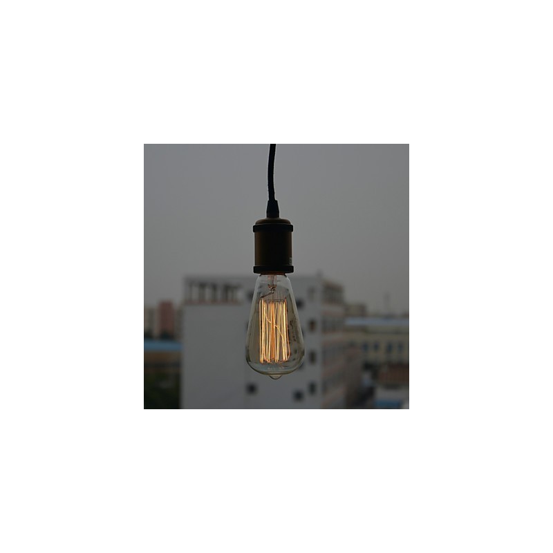 Lampada a sospensione mini vintage classica tradizionale elettrolitica nera in vetro