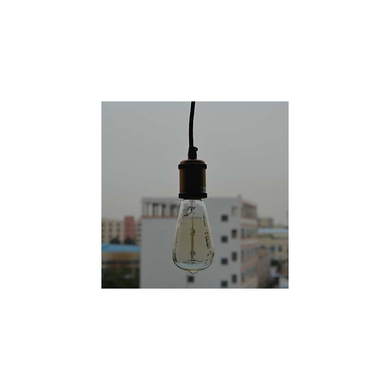 Lampada a sospensione mini vintage classica tradizionale elettrolitica nera in vetro