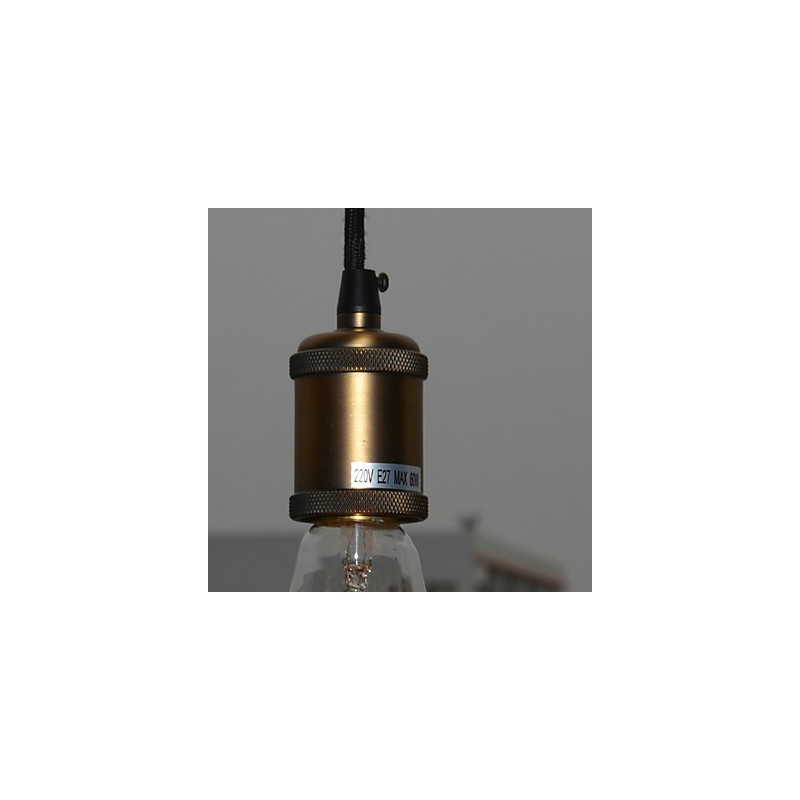 Lampada a sospensione mini vintage classica tradizionale elettrolitica nera in vetro