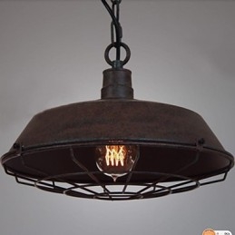 Lampada a sospensione vintage in metallo 1 luce E26/E27
