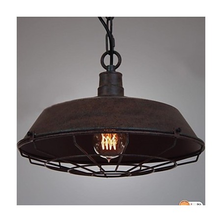 Lampada a sospensione vintage in metallo 1 luce E26/E27