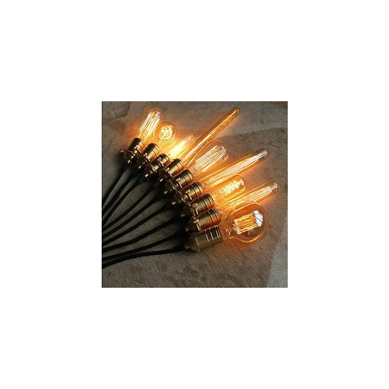 Lampadario a sospensione retrò americano in rame singolo
