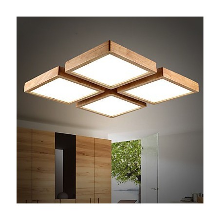 Lampada a sospensione Mini stile country moderno in legno e bambù, 75 cm