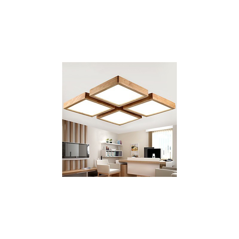 Lampada a sospensione Mini stile country moderno in legno e bambù, 75 cm