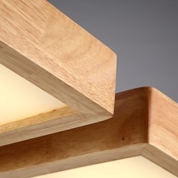 Lampada a sospensione Mini stile country moderno in legno e bambù, 75 cm