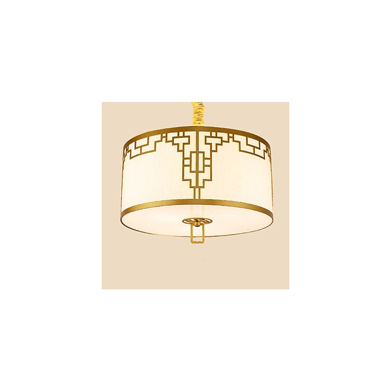 Lampada a sospensione stile cinese moderno, dorata, 1 luce