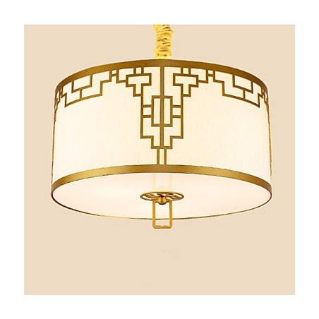 Lampada a sospensione stile cinese moderno, dorata, 1 luce