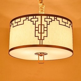 Lampada a sospensione stile cinese moderno, dorata, 1 luce