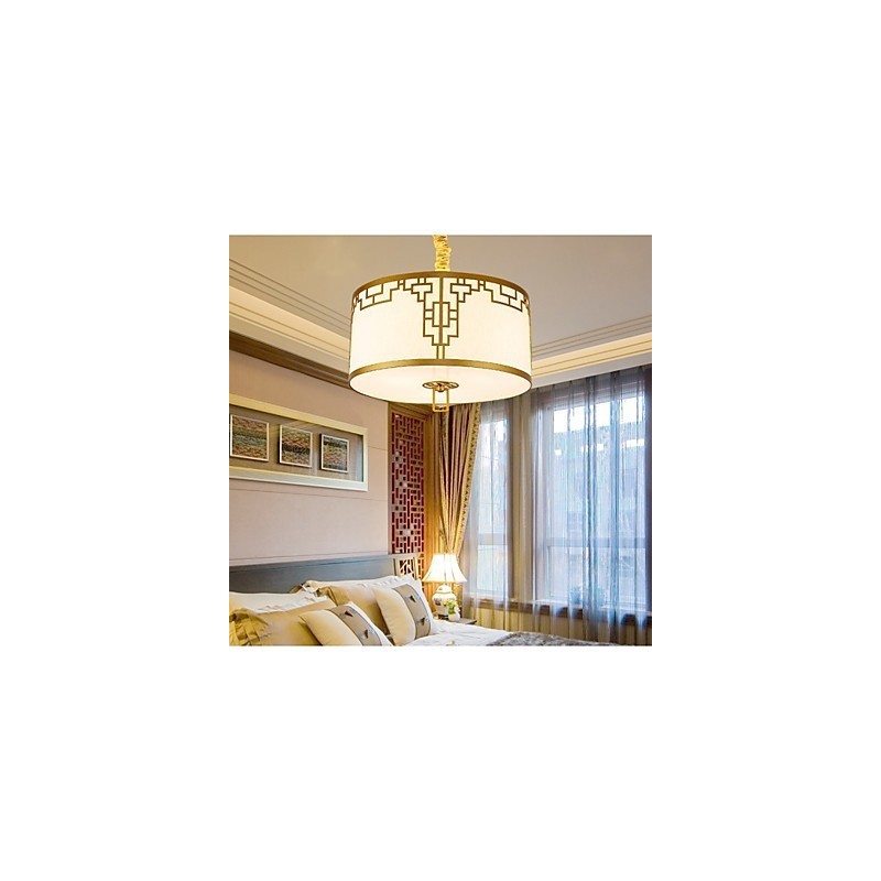 Lampada a sospensione stile cinese moderno, dorata, 1 luce