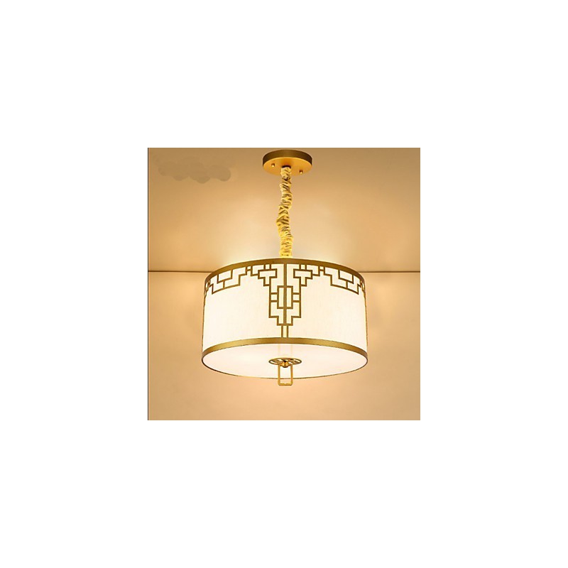 Lampada a sospensione stile cinese moderno, dorata, 1 luce
