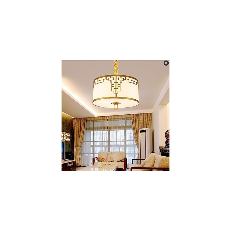 Lampada a sospensione stile cinese moderno, dorata, 1 luce