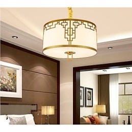 Lampada a sospensione stile cinese moderno, dorata, 1 luce
