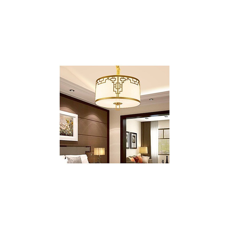 Lampada a sospensione stile cinese moderno, dorata, 1 luce
