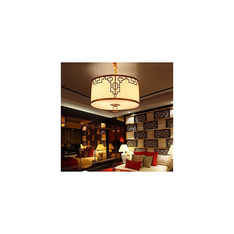 Lampada a sospensione stile cinese moderno, dorata, 1 luce