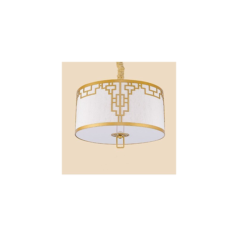 Lampada a sospensione stile cinese moderno, dorata, 1 luce
