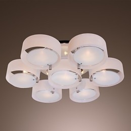 Lampadario a filo moderno contemporaneo in metallo cromato