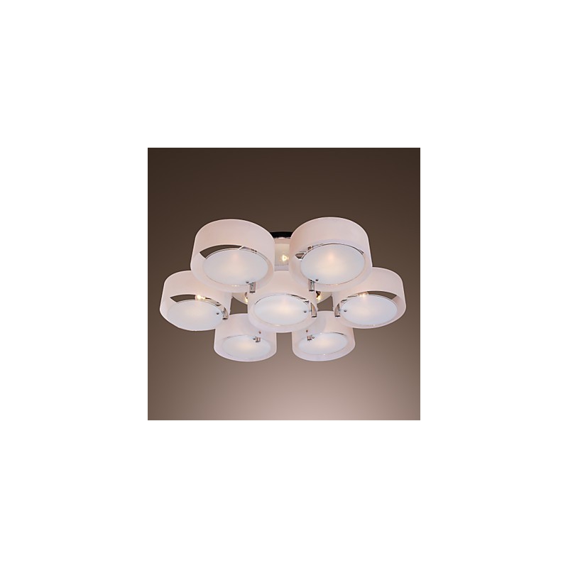 Lampadario a filo moderno contemporaneo in metallo cromato
