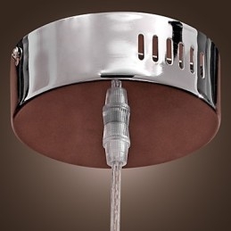 Lampada a sospensione Globe Mini moderna in metallo cromato e vetro trasparente