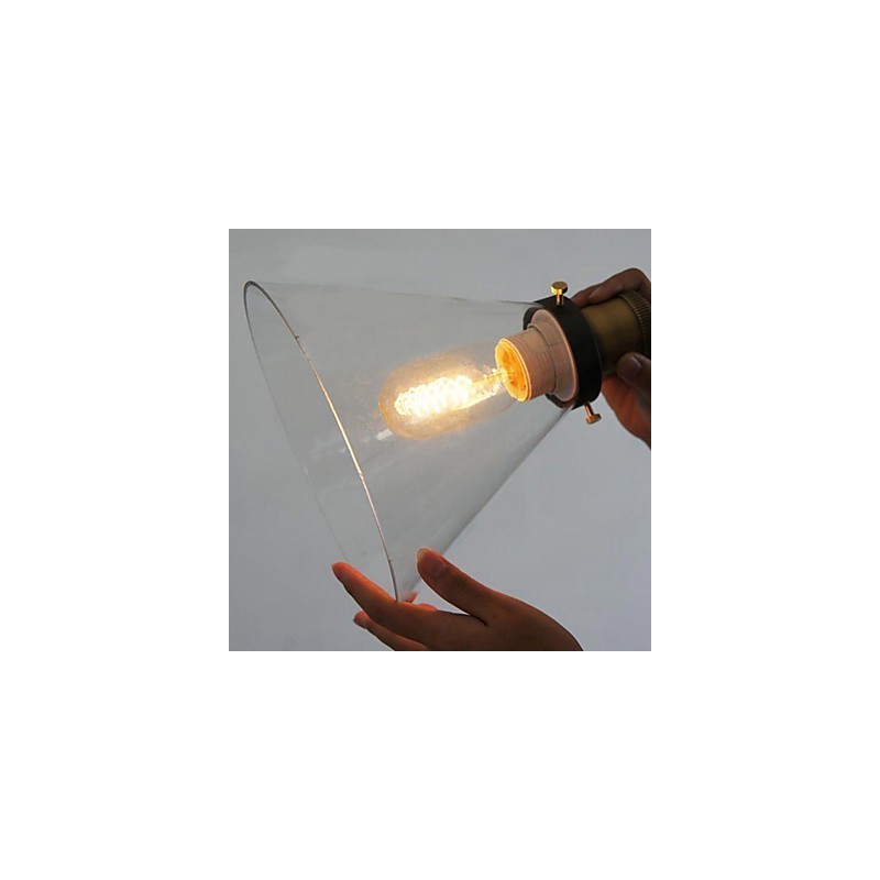 Lampada a sospensione mini in metallo stile tradizionale classico vintage a ciotola dipinta