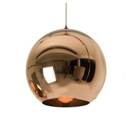 Lampada a sospensione in vetro sfera nordica retrò galvanica