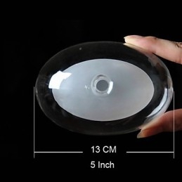 Lampada a sospensione moderna in metallo cromato e vetro trasparente
