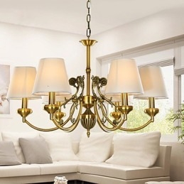Lampada a sospensione moderna e contemporanea bianco puro con 6 luci E12/E14