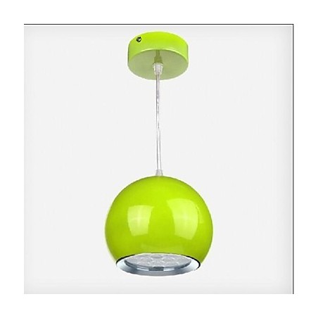 Lampada a sospensione LED in metallo con globo dipinto, regolabile
