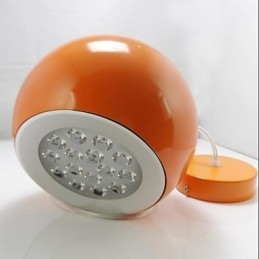Lampada a sospensione LED in metallo con globo dipinto, regolabile