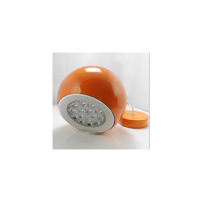 Lampada a sospensione LED in metallo con globo dipinto, regolabile