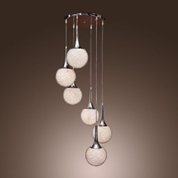 Lampada a sospensione globo moderna in metallo elettroplaccato
